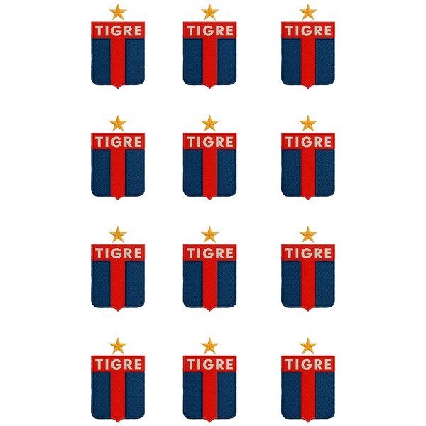 Producto - Impresion Dtf A3 Parche Efecto Bordado Escudos De Futbol Tigre