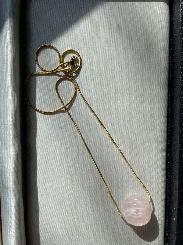 Producto - Colgante bola cuarzo rosa