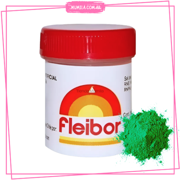 Producto - Colorante Verde en polvo para chocolate Fleibor 5gr