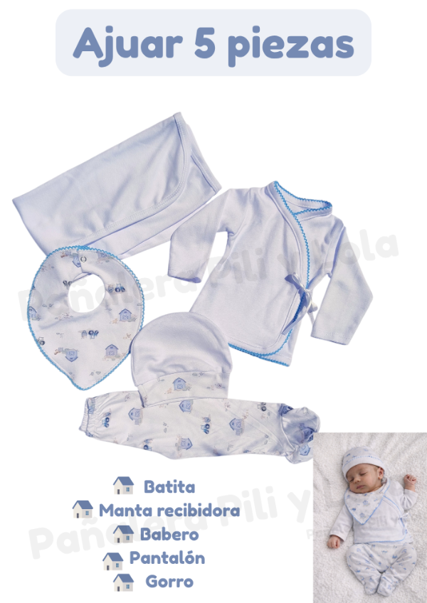 Producto - Ajuar 5 piezas en caja varon