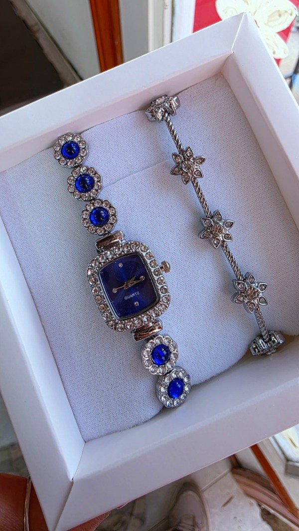 Producto - Conjunto reloj pulsera azul