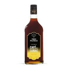 Producto - LICOR DE CAFÉ AL COÑAC TRES PLUMAS 750 ML