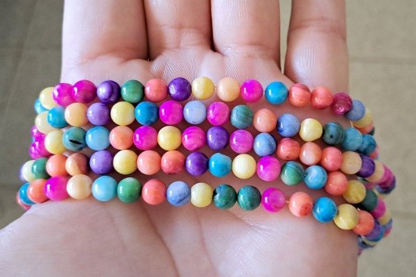 Producto - Tira Nacar Bolita Mix Colores 6 mm
