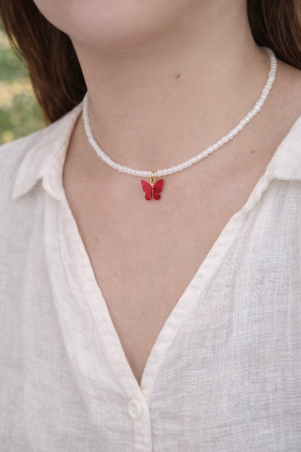Producto - Collar Sweet Buterfly - Rojo