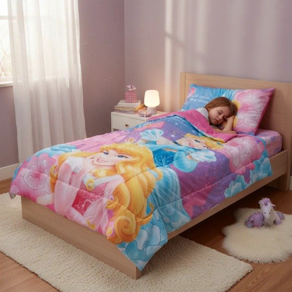 Producto - Acolchado Infantil "Princesas" 1 1/2 Pl. Diseño 3D