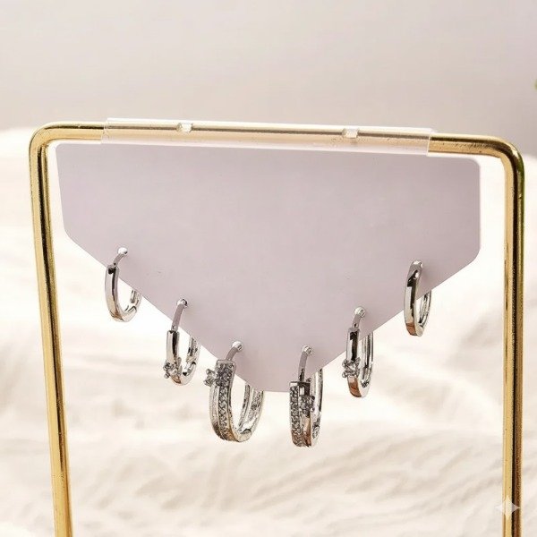 Producto - Set de aros Silver Glow