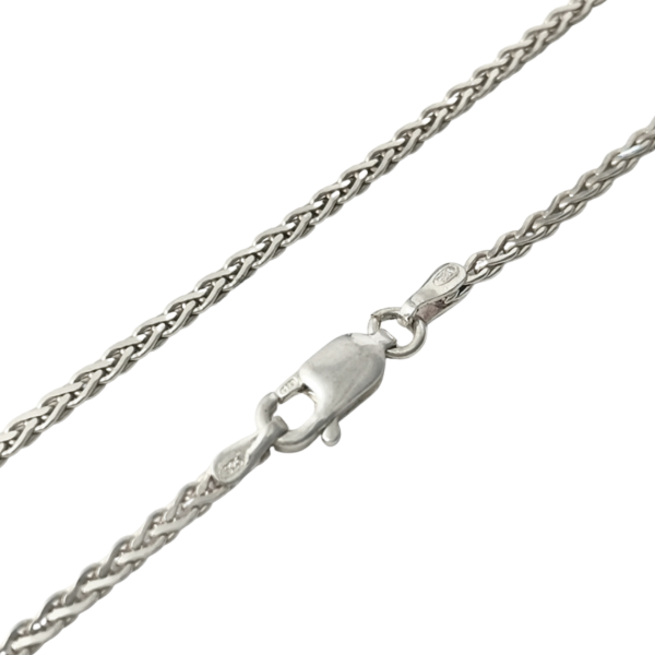 Producto - Cadena Espiga de Plata 925 - Tejido Fino 45-50 cm