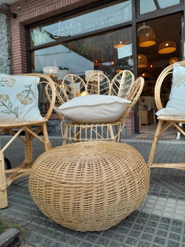 Producto - Puff mesita mimbre