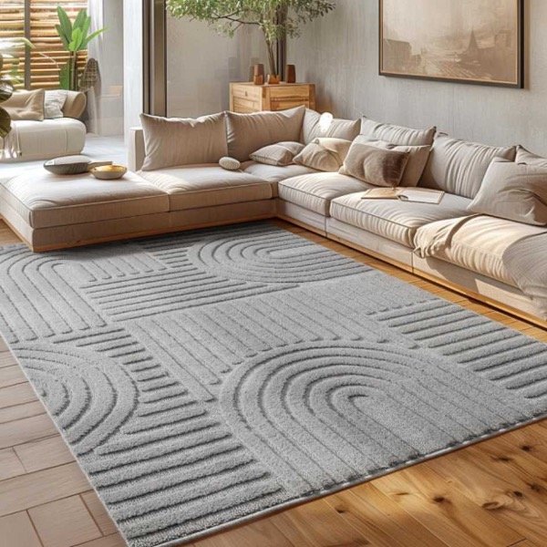 Producto - Alfombra nórdica gris claro 1.80 x 2.30