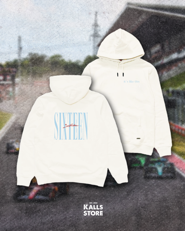 Producto - Buzo cremita Charles Leclerc #sixteen