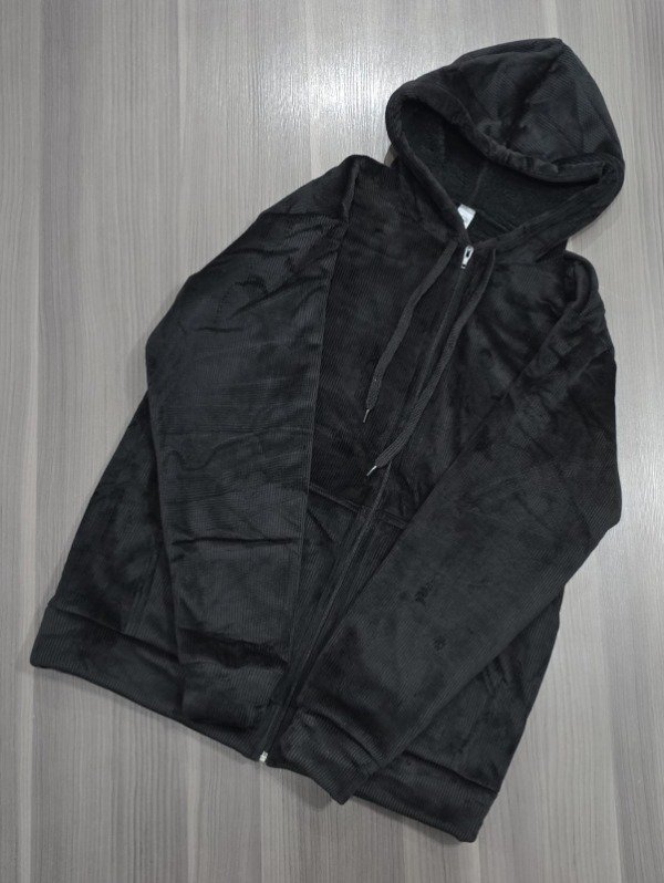 Producto - Campera Corderoy Negra con Piel TALLES  M /XXL/XXXL