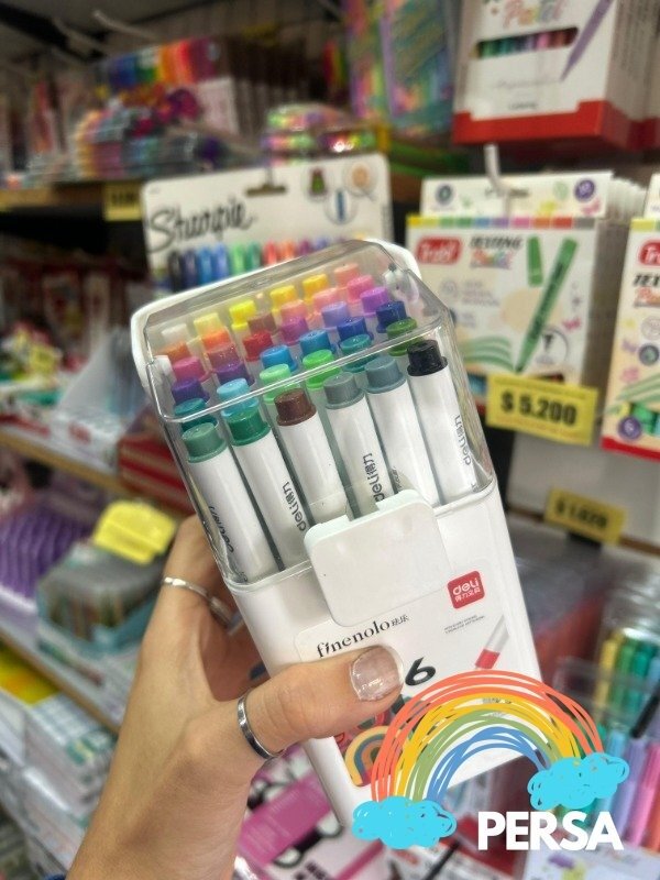 Producto - Marcadores Deli Acrilicos Finenolo x36 Colores con estuche