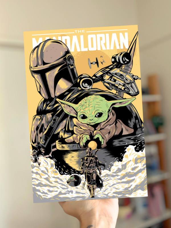 Producto - The Mandalorian and Grogu Cuadro Varios Modelos Bastidor