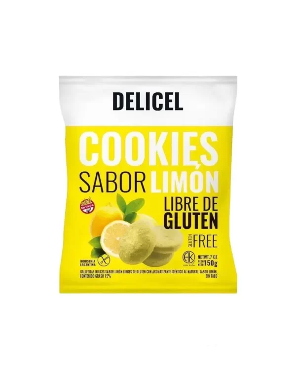 Producto - Cookies Limón SIN GLUTEN Delicel 200gr