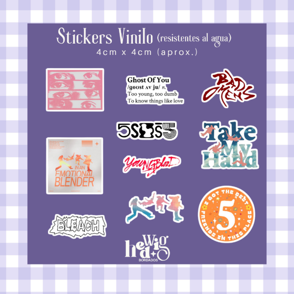 Producto - Pack 10 Stickers Vinilo 5SOS #1