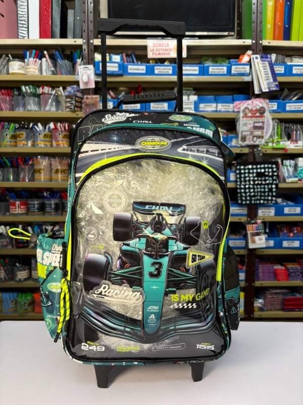 Producto - Mochila Racing c/carrito 18" -  "Chimola"