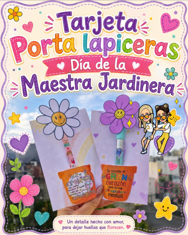 Producto - TARJETA PORTA LAPICERA FLORERO