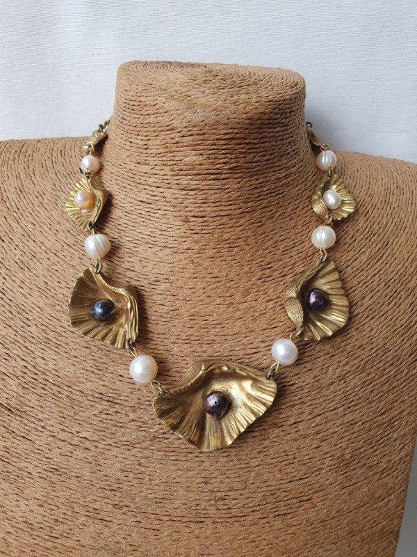 Producto - Collar de Ostras y Perlas de Río 30s - Sirena de Hollywood