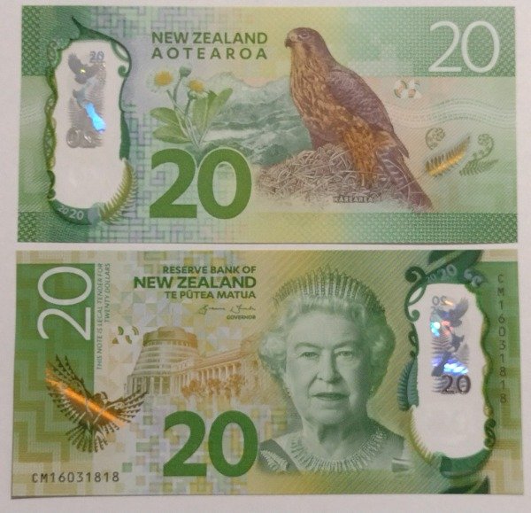 Producto - Nueva Zelanda 20 dólares UNC Polímero - 2