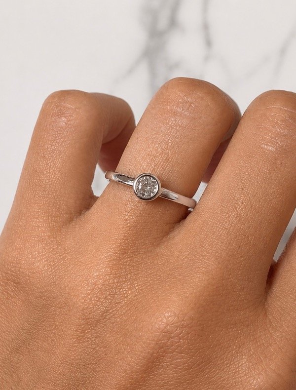 Producto - Anillo Oriana Acero Blanco