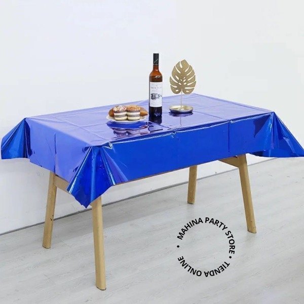 Producto - Mantel azul metalizado
