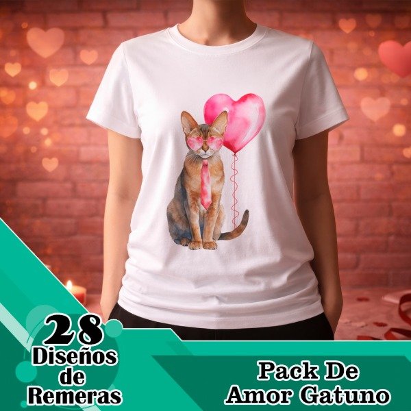 Producto - Diseños Digitales / Plantillas Para Remeras De Amor Gatuno