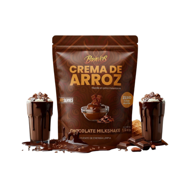 Producto - CREMA DE ARROZ CHOCOLATE MILK SHAKE 1,5 KG. - BRAVOS