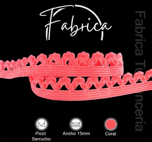 Producto - Picot Serrucho Coral 15mm (1 metro)1