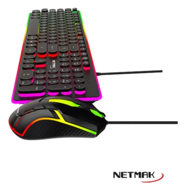 Producto - Kit Teclado Y Mouse Gamer Netmak Rgb Nm-vortex - 1
