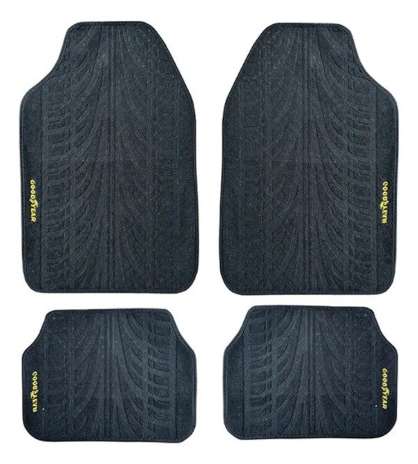 Producto - CUBRE ALFOMBRA FELPA LOGO GOODYEAR BORDADO 4 PIEZAS GY-1600