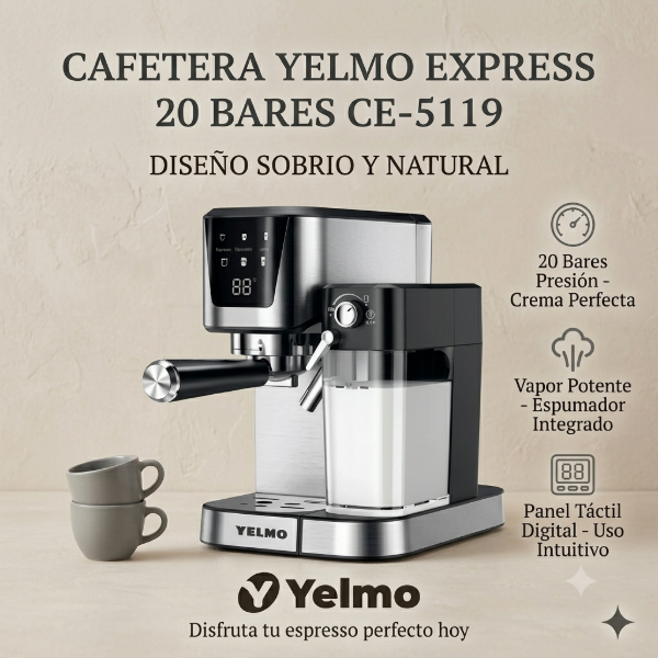 Producto - CAFETERA  YELMO EXPRESS 20 BARES CE-5119