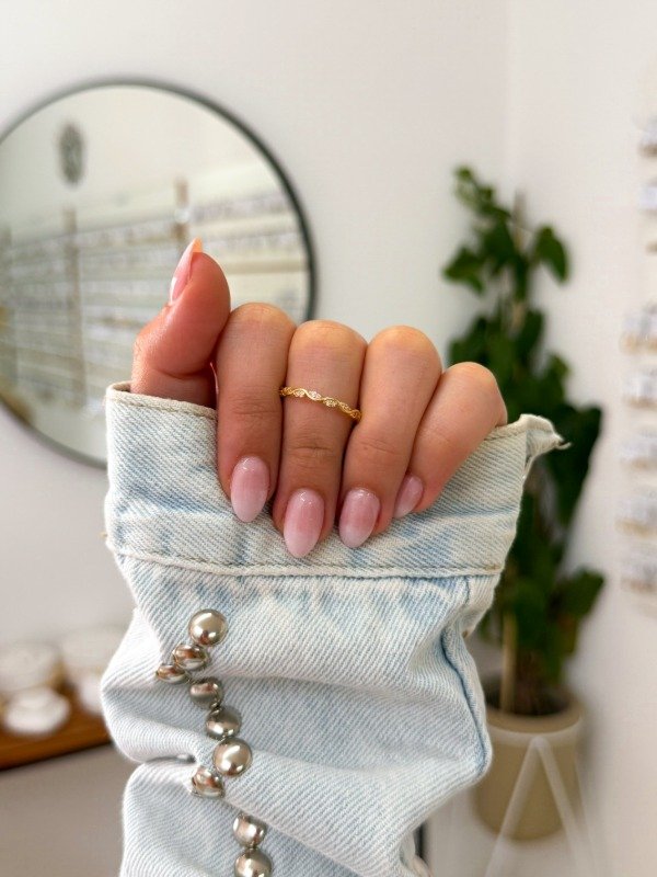 Producto - Anillo bañado en oro infinitos cúbics