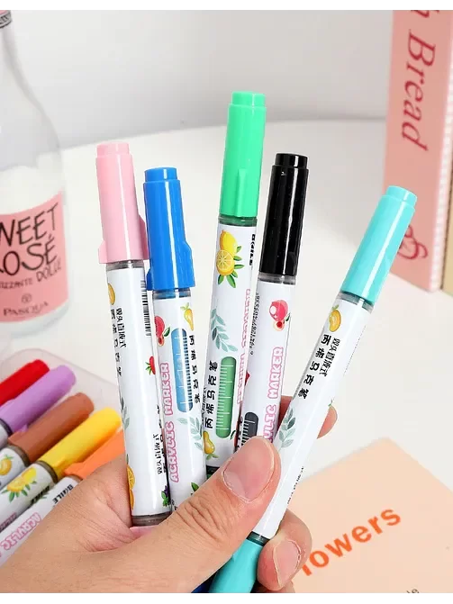 Producto - Marcadores Acrílicos BILE Doble Punta.  36 colores. - 4