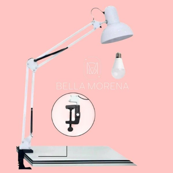 Producto - LAMPARA ARTICULADA BLANCA CHERIMOYA. Incluye el foco