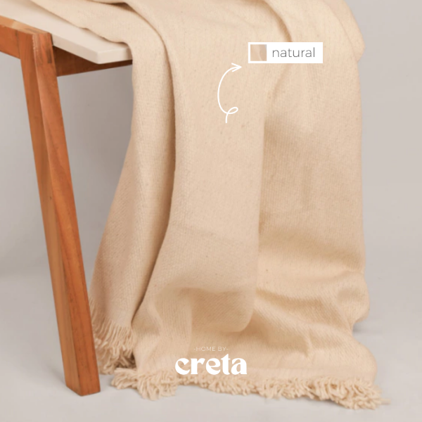 Producto - Manta Rústica Algodón Natural