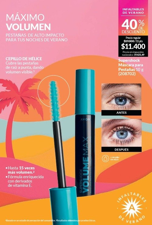Producto - Máscara para pestañas Avon Max
