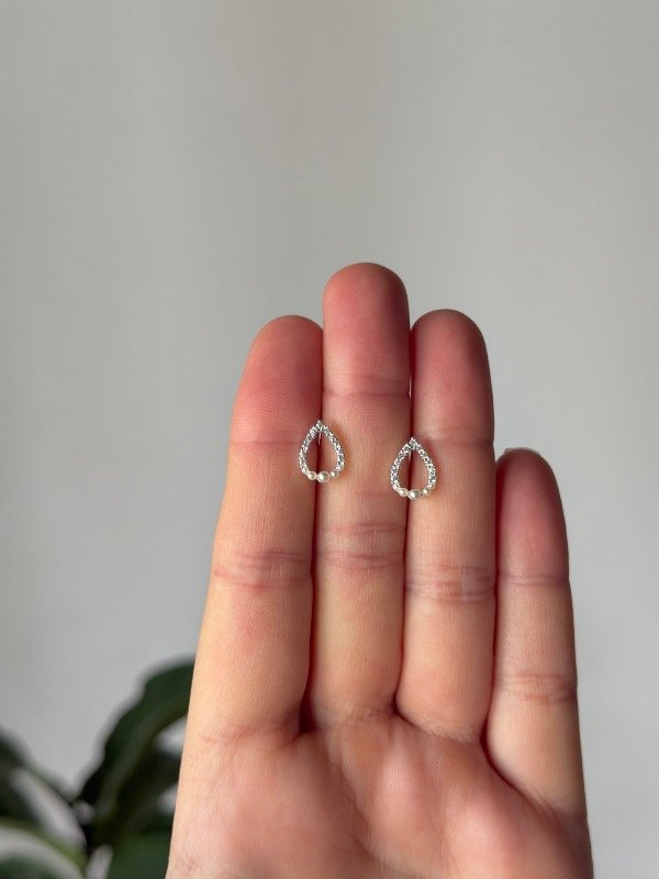 Producto - Aros gota cubics + perlas - 0
