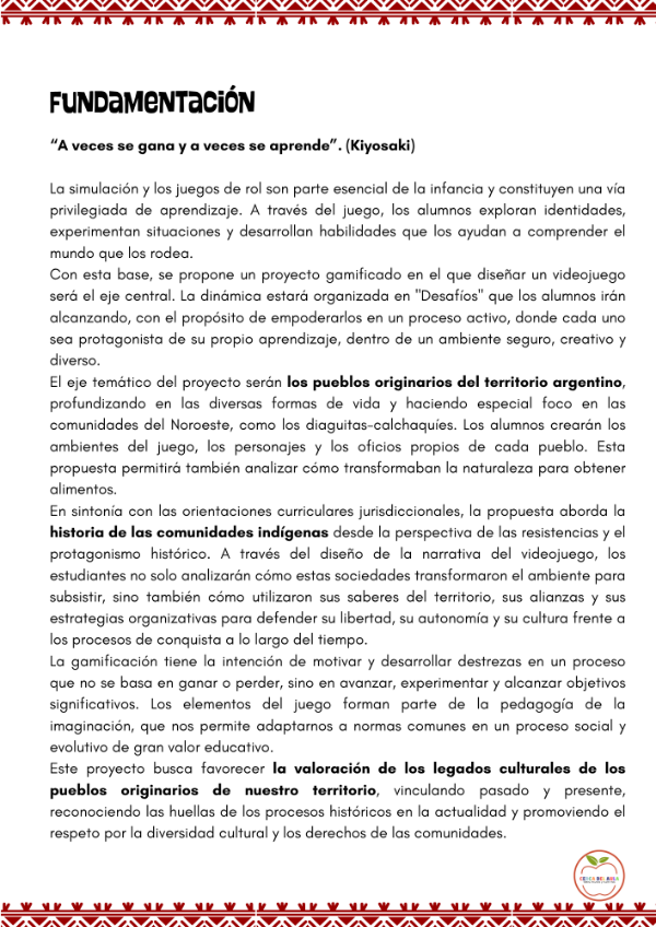 Producto - Diseñamos un videojuego - Guardianes de la historia: Pueblos originarios 4to año - 1