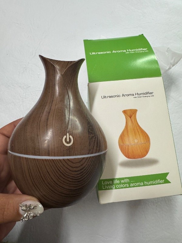 Producto - Humidificador Ultrasónico Efecto Madera con Luz LED