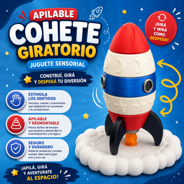 Producto - Cohete Interactivo para Armar - Juguete 3D - 0