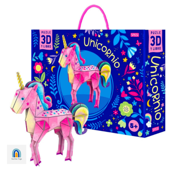 Producto - Puzzle y libro Unicornio 3D