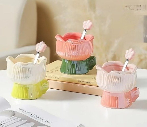 Producto - Taza de cerámica Flor