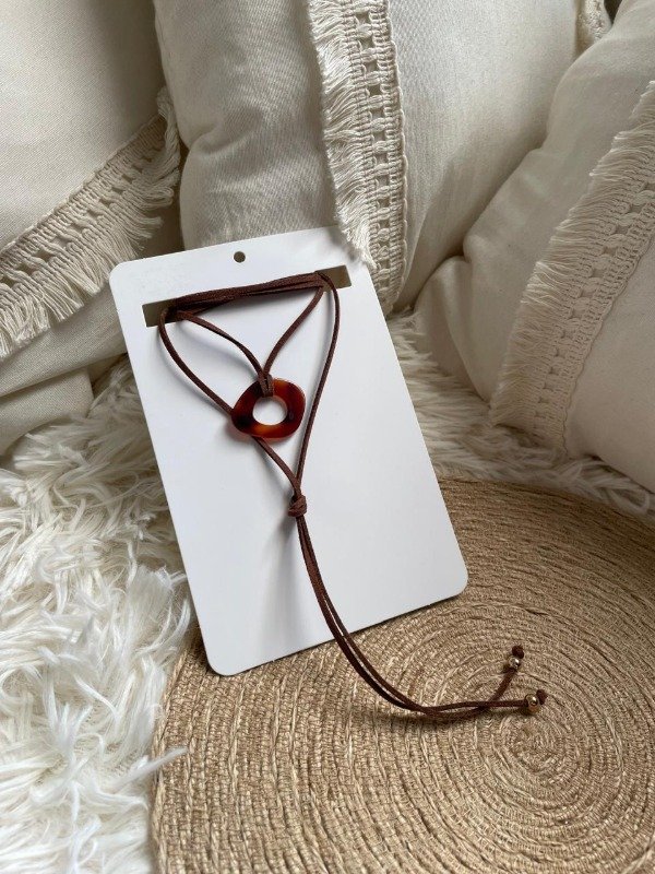 Producto - Choker gamuzado marron