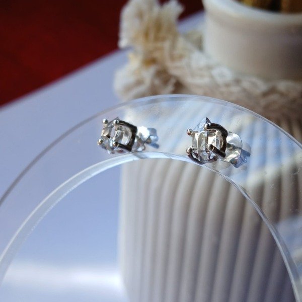 Producto - Aros cuarzo herkimer pasantes