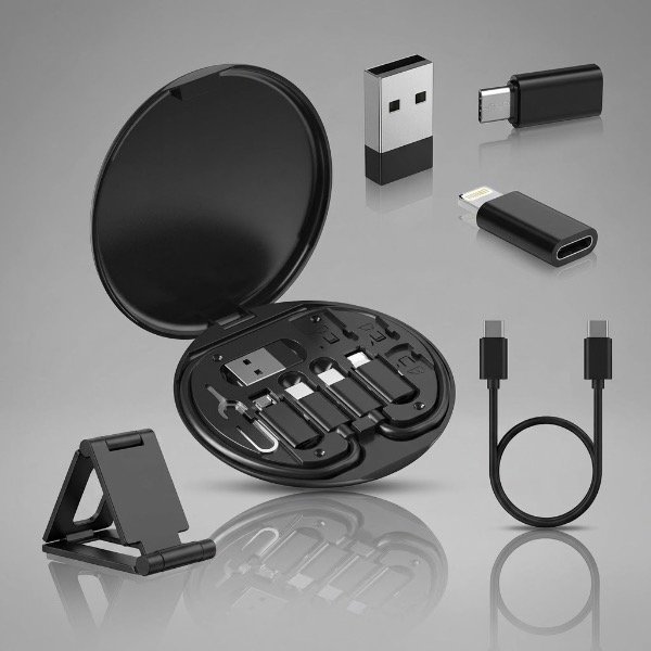 Producto - KIT DE CABLES Y ADAPTADORES MULTIFUNCIÓN 6 EN 1PORTA SIM Y SOPORTE DE CELULAR