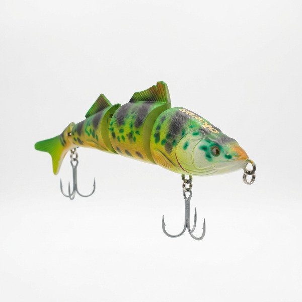 Producto - Señuelo Pez Okuma Sliding Articulado con Rattling 15cm 42gr Verde Amarillo - 1