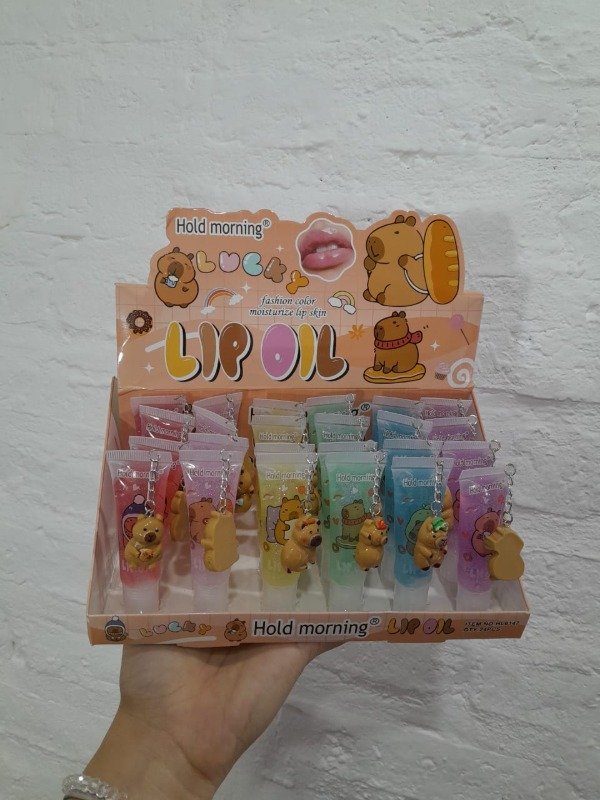 Producto - Lip gloss Capybara llavero dije