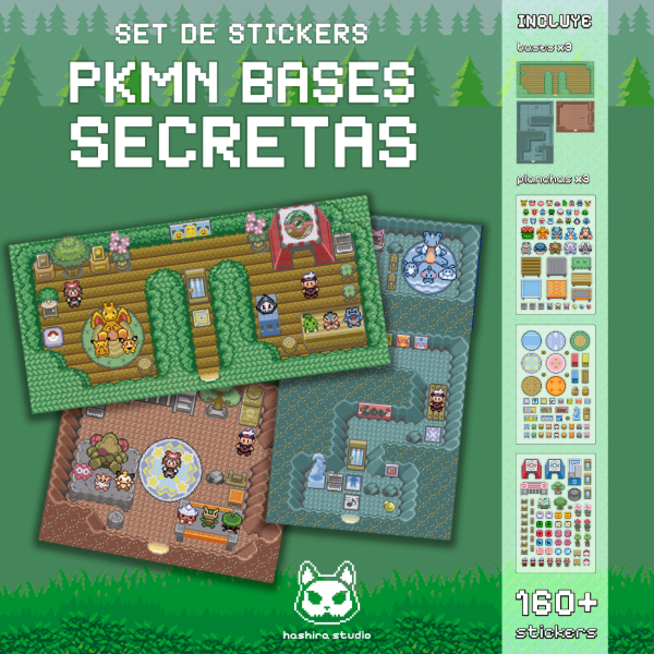 Producto - Set de stickers PKMN Bases Secretas