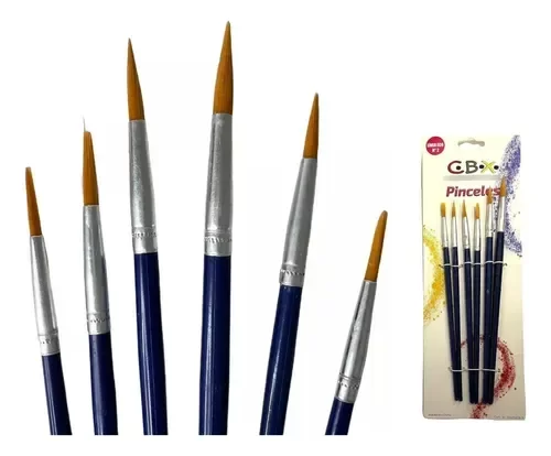 Producto - PINCELES ECONOMICOS PUNTA REDONDA SURTIDOS X 6