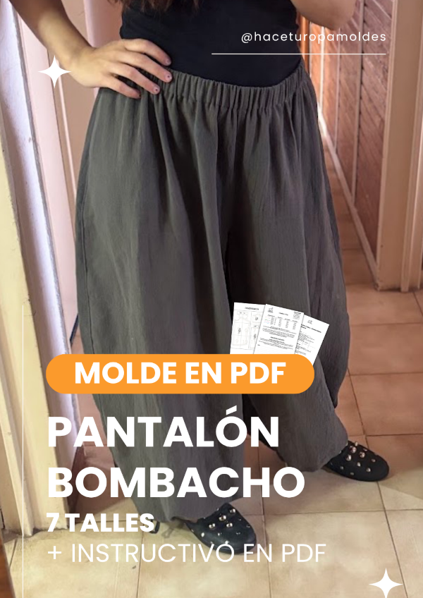 Producto - MOLDE PANTALÓN BOMBACHO + VIDEO TUTORIAL - 0